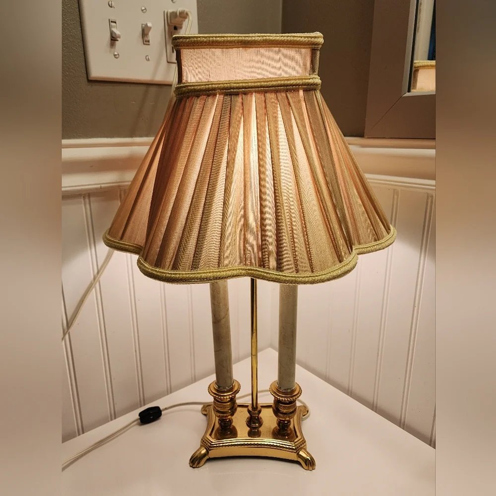 Elegant Gold and Cream Table Lamp